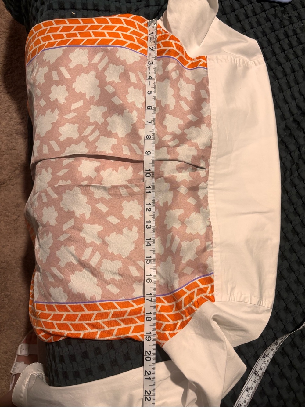 Le Sarte Pettegole Italian Designer White Tunic Orange Geometric Side Panels 42 - Picture 6 of 11